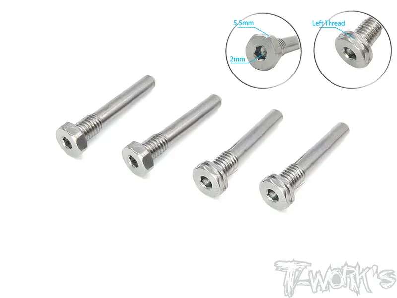Tp-119-A	64 Titanium  Screw Type Shock Pin Set ( For Team Associated Rc8 B3.1/B3.2  ) Lt 2Pcs. Rt 2Pcs. 1