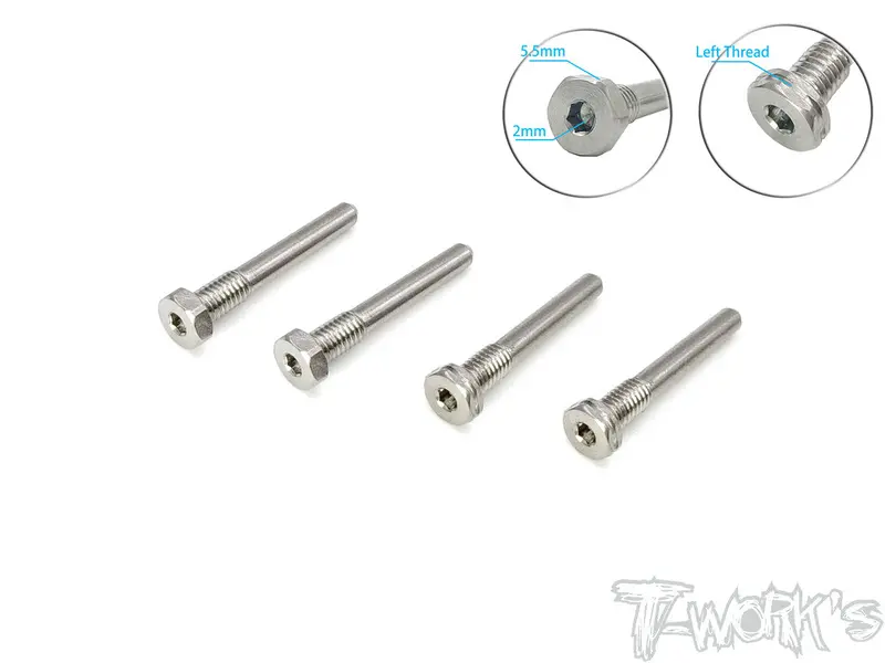 Tp-119-K	64 Titanium  Screw Type Shock Pin Set ( For  Kyosho Mp11/Mp10/Mp10t/Mp10e/Mp9 Tki4/3  ) Lt 2Pcs. Rt 2Pcs. 1