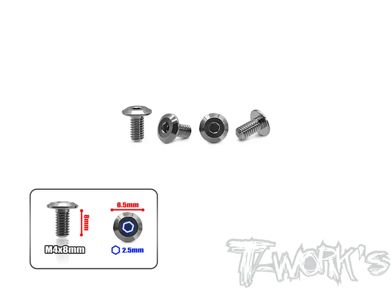 Tp-150	 64 Titanium Engine Mount Screw 4X8mm( For Mayako Mx8 ) 4Pcs. 1