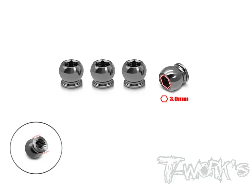 Tp-156 64 Titanium 5.9Mm Lower Arm Ball ( For Serpent X20'23 ) 4Pcs. 1