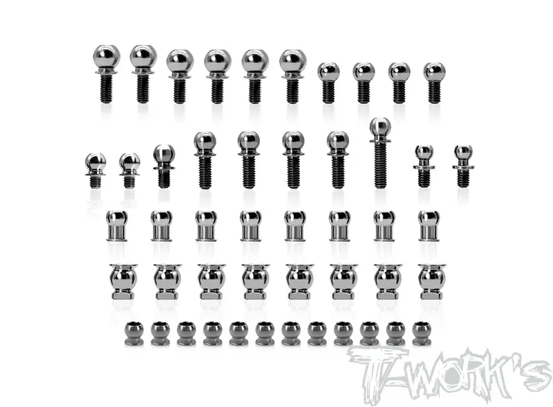 Tp-165	64 Titanium Ball End Set ( For Xray X4'23 ) 1