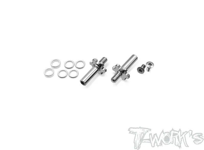 Tp-169-B6-2	  64 Titanium Light Weight Front Axle -2Mm ( For Team Associated Rc10 B7.1C/ B6.4/6.3/6.2/6.1/6/7 ) 1