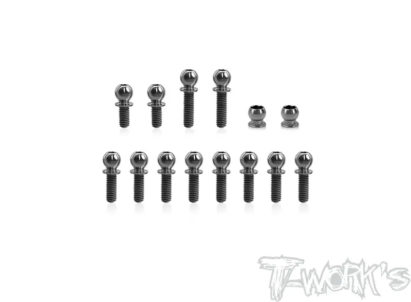Tp-172	64 Titanium Ball End Set ( For Xray Xb2d'23 )14Pcs. 1