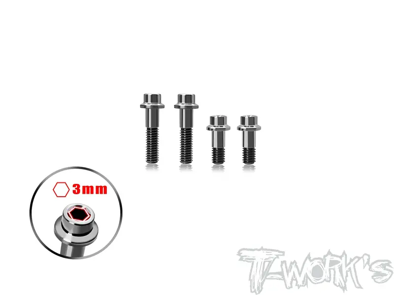 Tp-183-K   64 Titanium King Pin Screw  ( For Kyosho Mp10/Mp9 ) 1