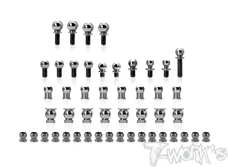 Tp-187	64 Titanium Ball End Set ( For Xray X4f 2024 ) 48Pcs. 1