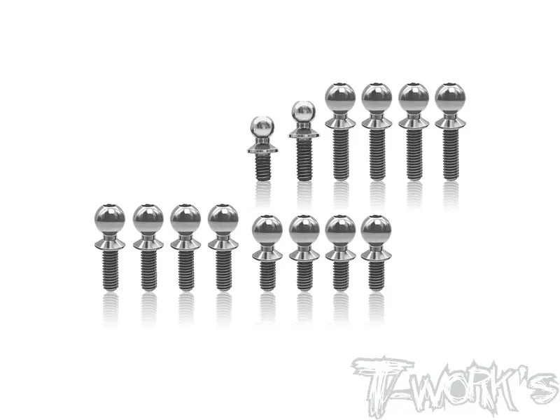 Tp-188	64 Titanium Ball End Set ( For Team Associated Rc10 T6.4 )14Pcs. 1