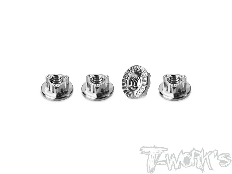 Tp-195-A    64 Titanium Ultra Light Weight Serrated M4 Wheel Nuts ( 4Pcs. ) 1