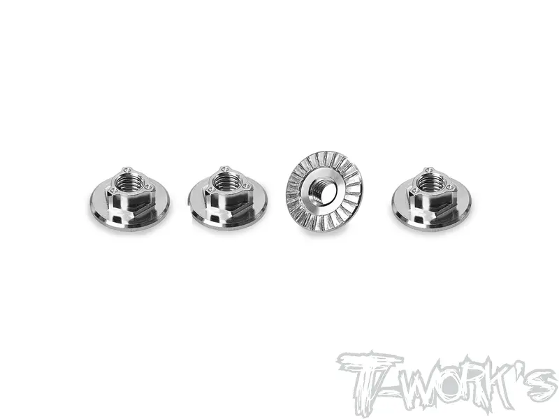 Tp-195-B    64 Titanium Ultra Light Weight  Large-Contact Serrated M4 Wheel Nuts ( 4Pcs. ) 1