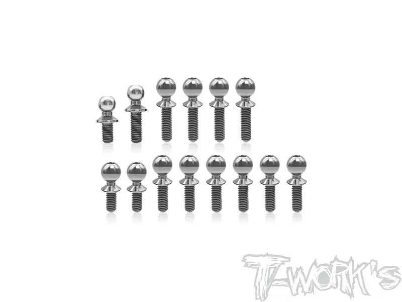 Tp-197	64 Titanium Ball End Set ( For Team Associated Rc10 B7/B7d )14Pcs. 1