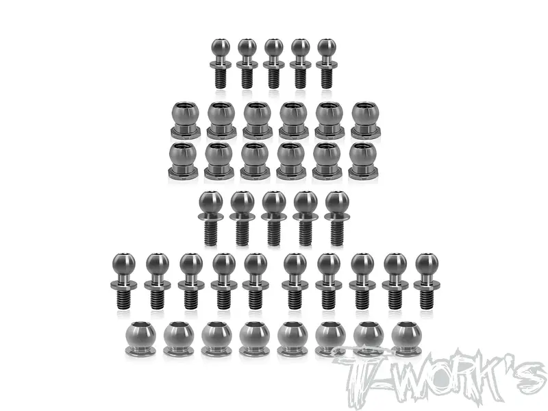 Tp-202   64 Titanium Ball End Set ( For Yokomo Ms1.0 )40Pcs. 1