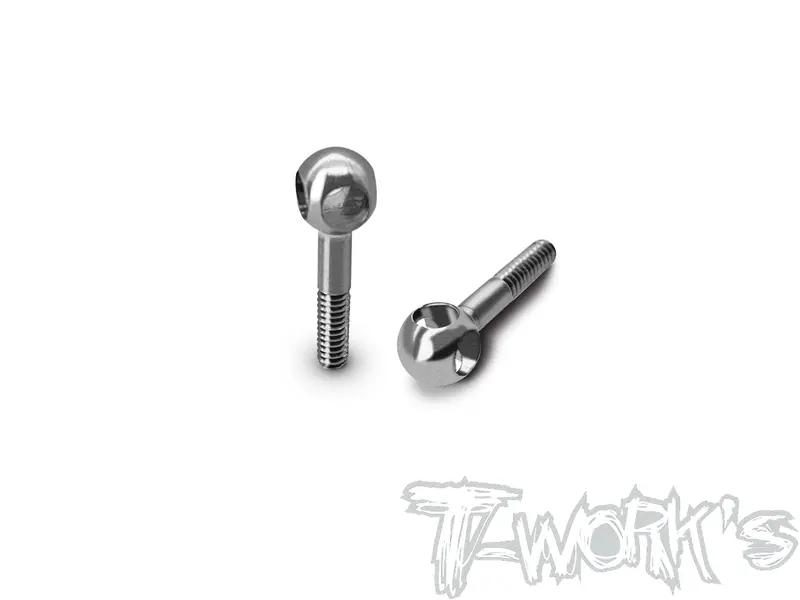 Tp-205-E   64 Titanium Adjustable Body Shell Front End Downtravel Screw V2 ( M2 X 14Mm) 2Pcs. ( Awesomatix , Yokomo , Mugen Mtc3 ) 1