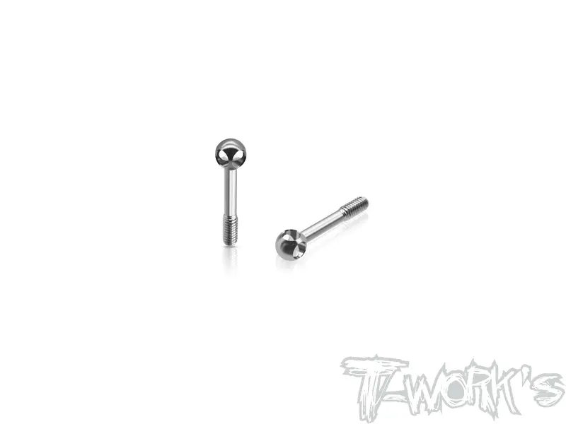 Tp-205-H   64 Titanium Adjustable Body Shell Front End Downtravel Screw V2 ( M2.5 X 19Mm) 2Pcs. ( Rc Maker ) 1