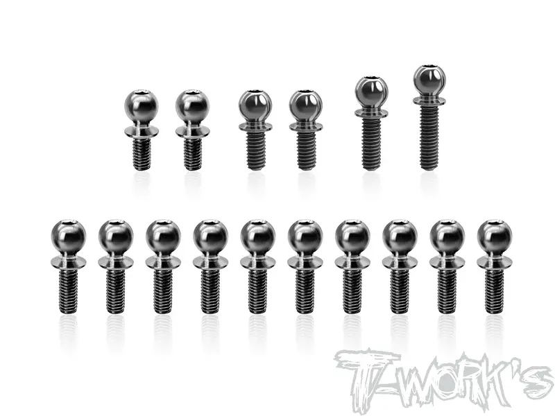 Tp-211    64 Titanium Ball End Set ( For Xray Xb2c'25 )16Pcs. 1