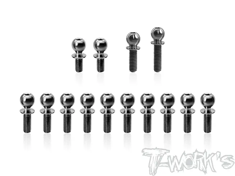 Tp-212 64 Titanium Ball End Set ( For Xray Xb2d'25 )14Pcs. 1