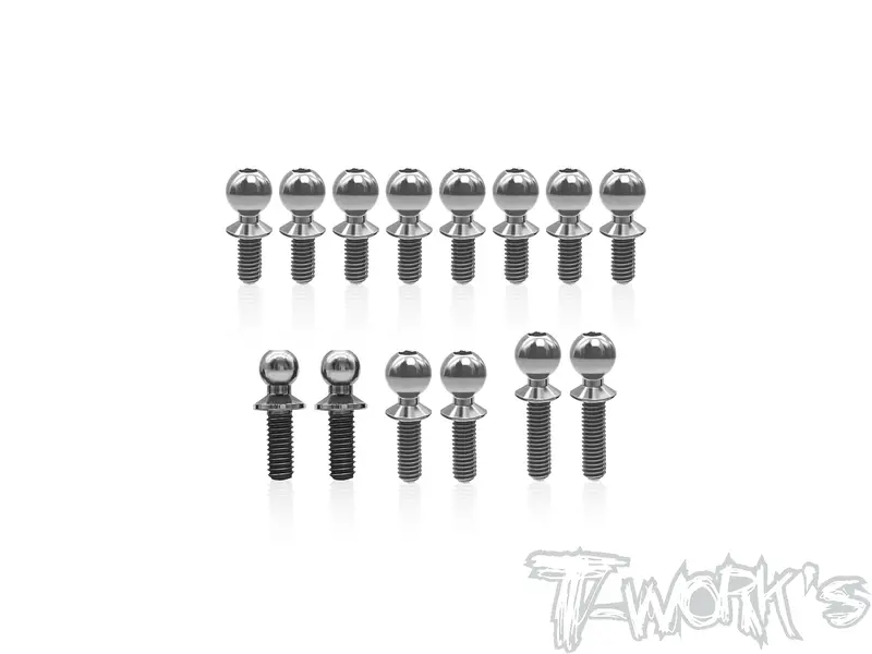 Tp-217   64 Titanium Ball End Set ( For Team Associated Rc10 4Wd ) 14Pcs. 1
