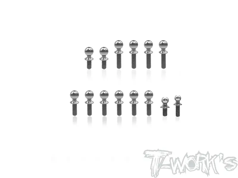 Tp-220-Rc10sc7	64 Titanium Ball End Set ( For Team Associated Rc10 Sc7)  14Pcs. 1