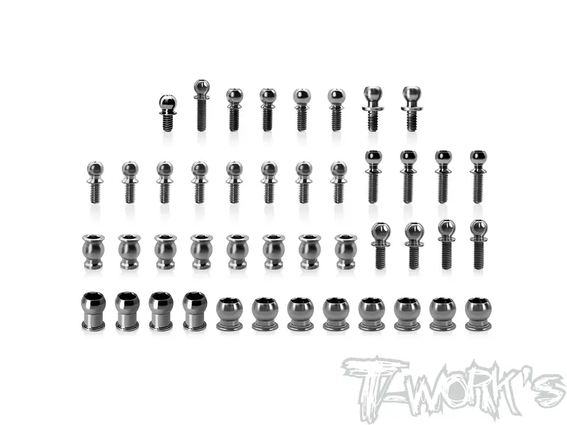 Tp-220-X4'26	64 Titanium Ball End Set  ( For Xray X4'26) 44Pcs. 1