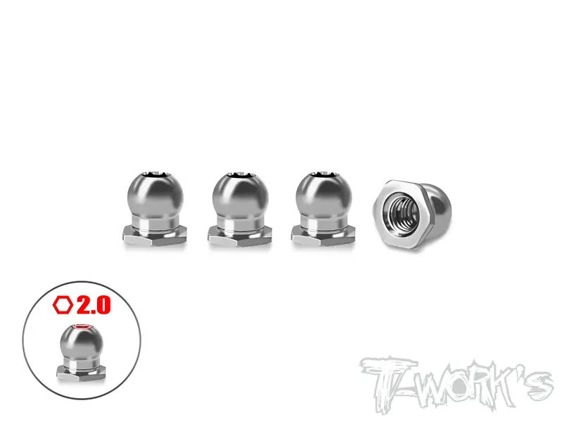 Tp-800R-F	 64 Titanium 4.8Mm Pivot Ball With Thread ( For Awesomatix A800r/A800rr/A800fxr ) 4Pcs. 1
