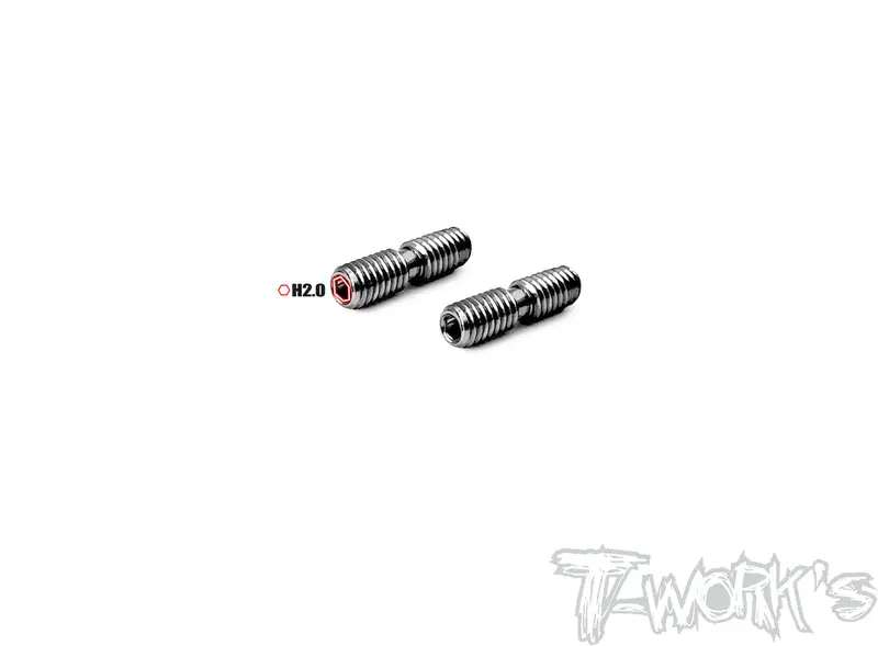 Tp-X4-E	64 Titanium Adujustable Camber Screw 4X15mm ( For Xray X4 /  X4'23 / X4f'24  /X1'24/X4f'25/X4f'26 ) 2Pcs. 1