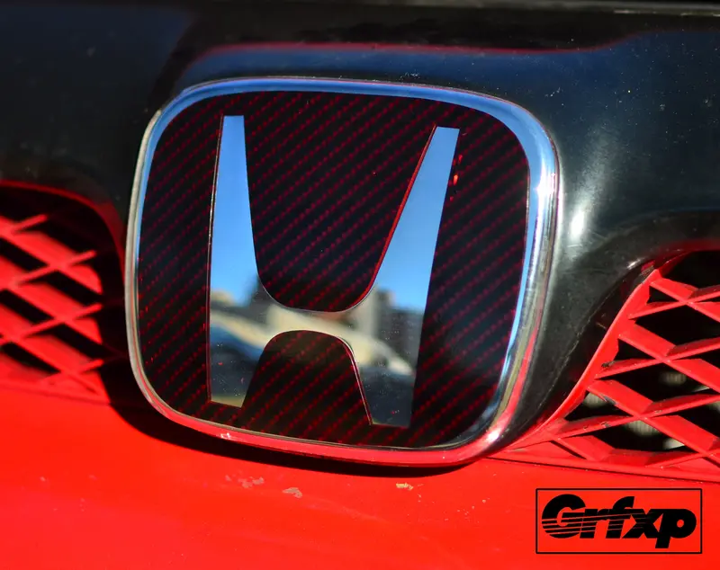 Transparent Carbon Fiber Jdm Emblem Color Changing Overlays Set 1