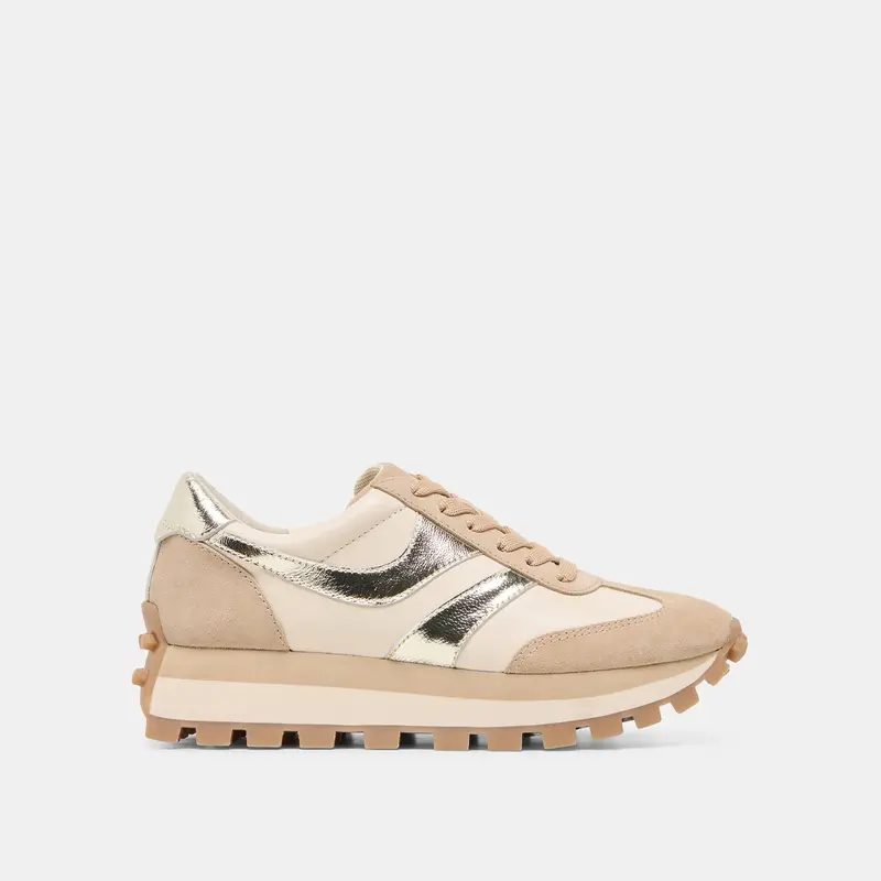 Tresa Sneakers White Gold Suede 1