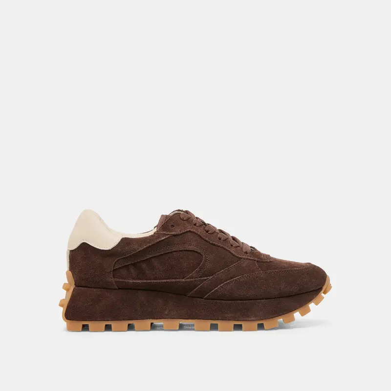 Tricia Sneakers Dk Brown Suede 1