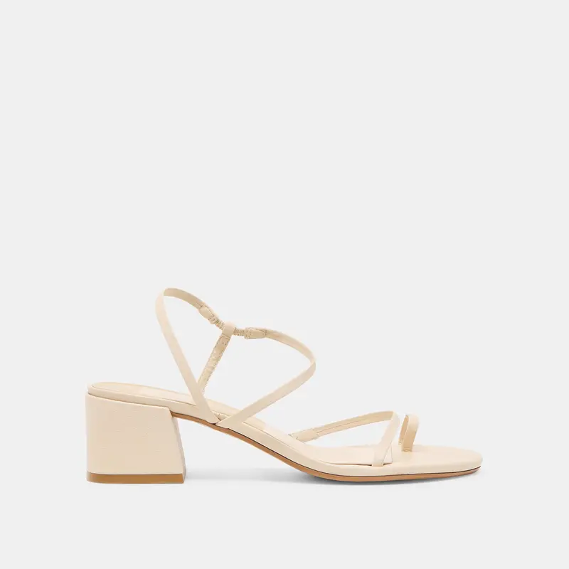 Trini Heels Creme Leather 1