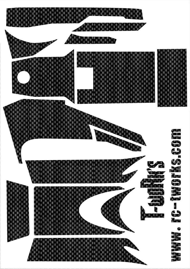 Ts-014 Shiny Graphite Sticker (For Spektrum Dx3r) 1