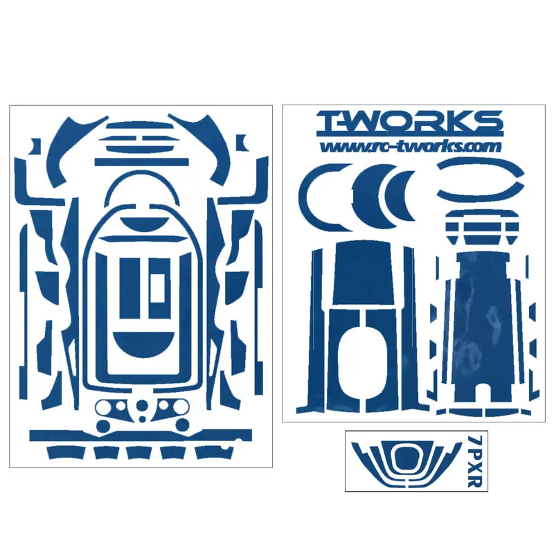 Ts-040M Mirror Chrome Radio Skin Sticker For Futaba 7Px/7Pxr 4Colors 1