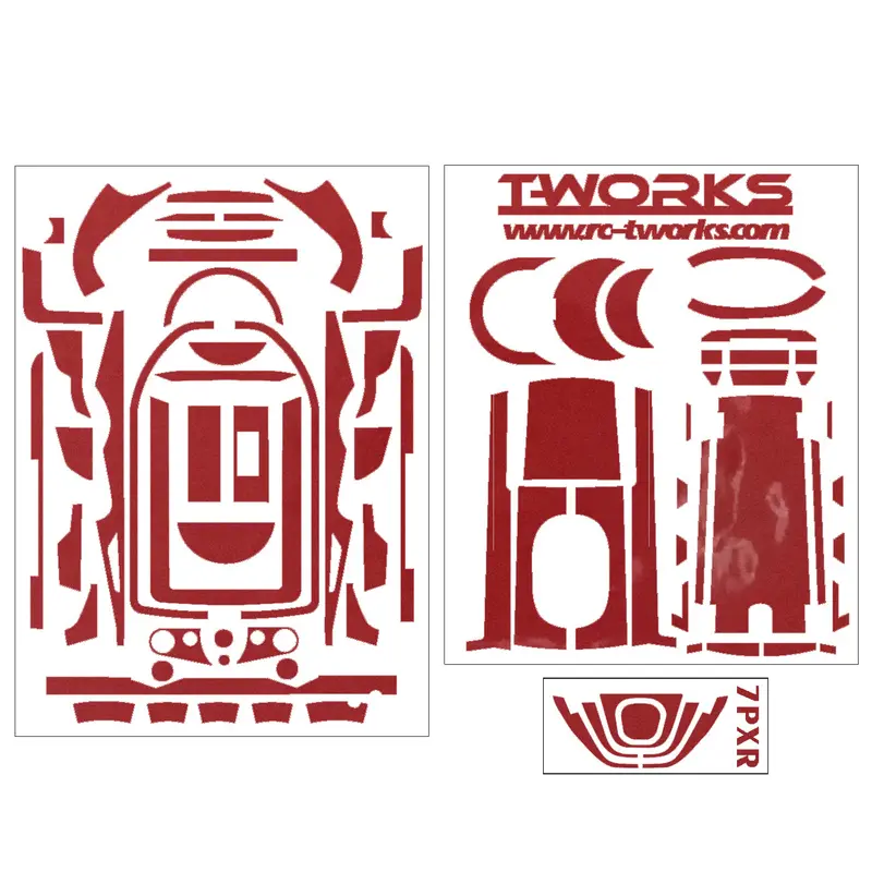 Ts-040M Mirror Chrome Radio Skin Sticker For Futaba 7Px/7Pxr 4Colors 3