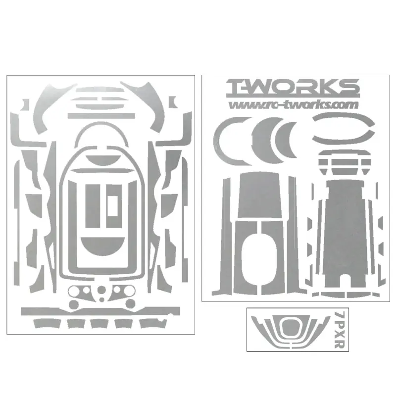 Ts-040M Mirror Chrome Radio Skin Sticker For Futaba 7Px/7Pxr 4Colors 4