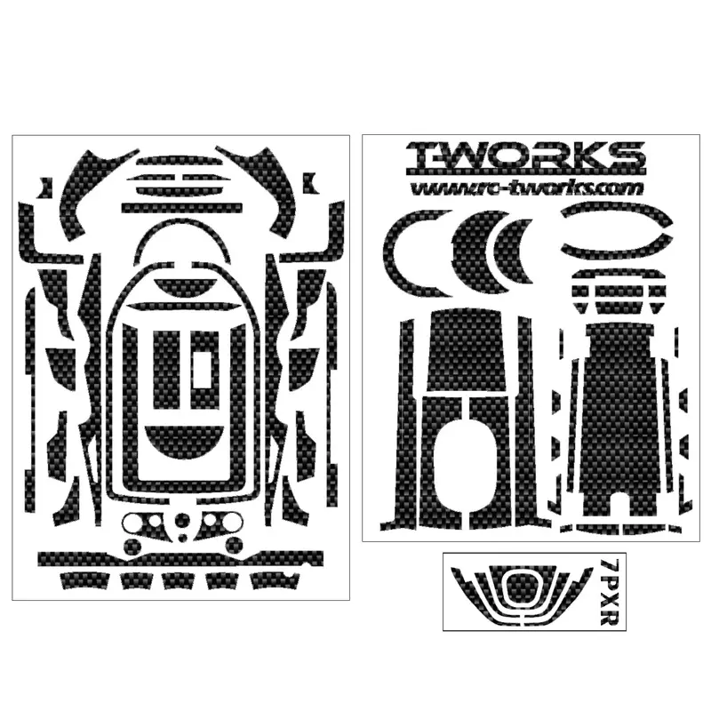Ts-041 Shiny Graphite Sticker (For Futaba 7Px/7Pxr ) 1
