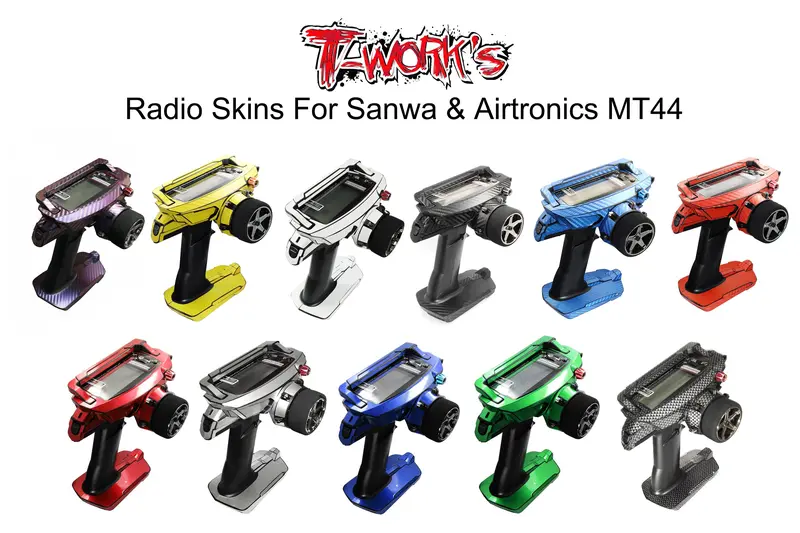 Ts-042M Mirror Chrome Radio Skin Sticker For Sanwa & Airtronics Mt44 4Colors 1