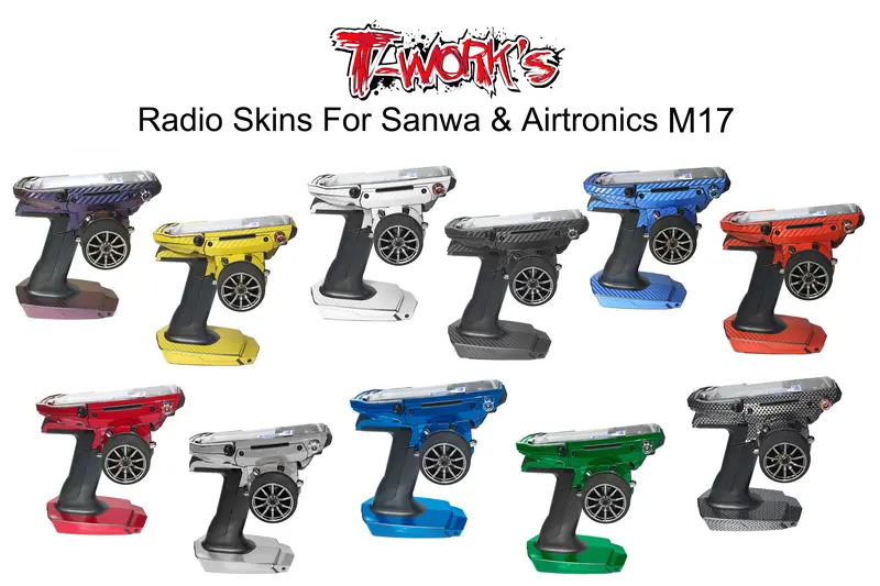 Ts-044M  Mirror Chrome Radio Skin Sticker For Sanwa & Airtronics M17 4Colors 1