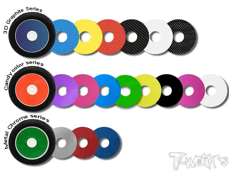 Ts-059 Shiny Graphite  1/10 Buggy Rims Sticker 12Pcs. 1