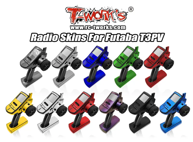 Ts-072M     Metal Chrome Radio Skin Sticker ( For Futaba T3pv  ) 4 Colors 1