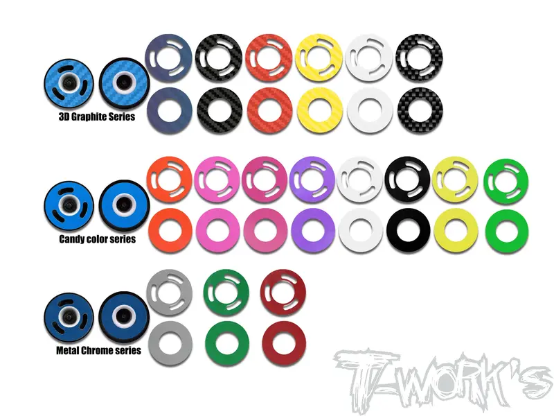 Ts-084	3D Graphite Ae Rc28 Rims Sticker 6Set. 1