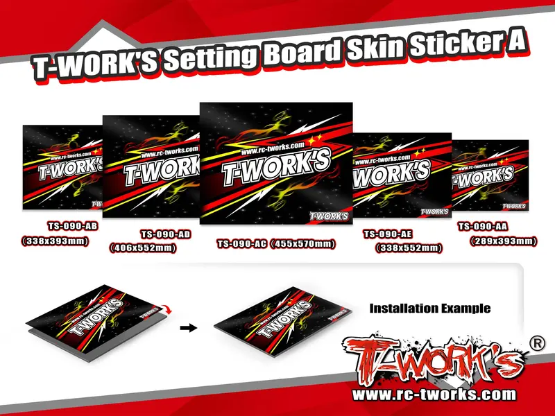 Ts-090-A  T-Work's Setting Board Skin Sticker A 1