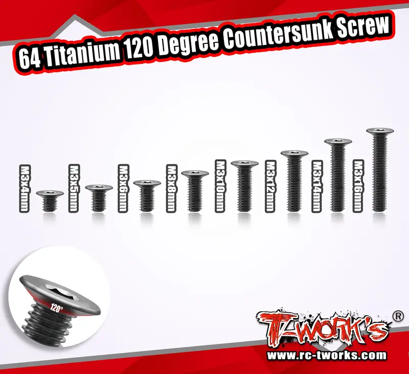 Tss-12Dc      3Mm X 4/5/6/8/10/12/14/15Mm   120 Degree Countersunk Screw 8Pcs. 1