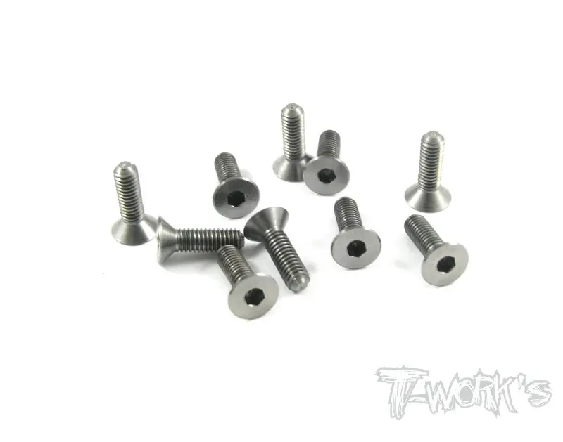 Tss-310C 3Mm X 10Mm 64 Titanium Hex. Countersink Screw  10Pcs. 1