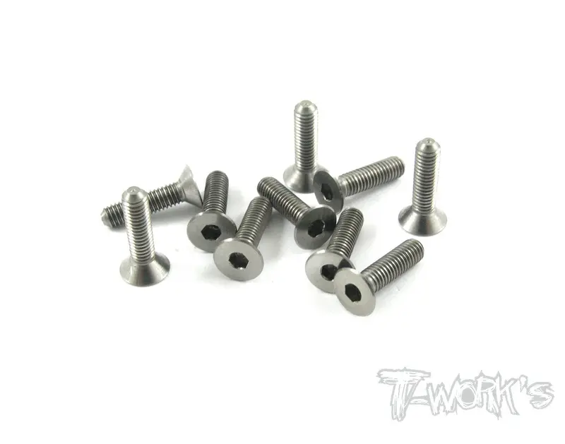 Tss-312C 3Mm X 12Mm  64Titanium Hex. Countersink Screw   10Pcs. 1