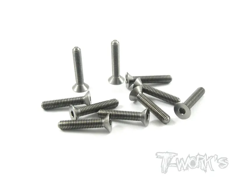 Tss-316C 3Mm X 16Mm 64 Titanium Hex. Countersink Screw 10Pcs 1