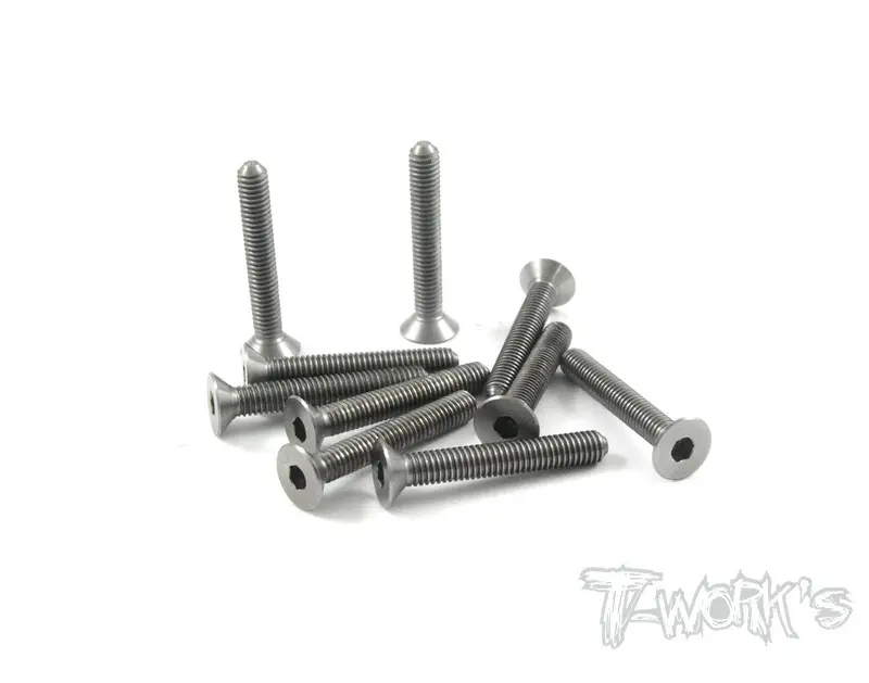 Tss-320C 3Mm X 20Mm 64 Titanium Hex. Countersink Screw 10Pcs 1