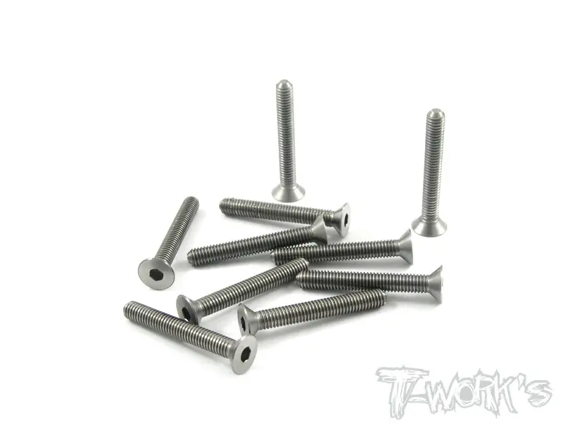 Tss-322C  3Mm X 22Mm 64 Titanium Hex. Countersink Screw 10Pcs 1