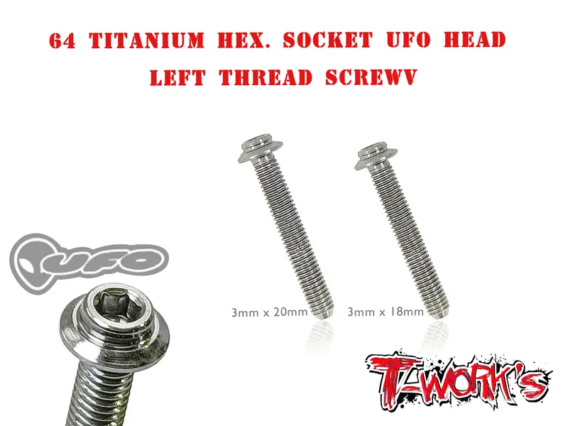 Tss-Lu-5   64 Titanium Hex. Socket Ufo Head Left Thread Screw ( 5Pcs.) 1