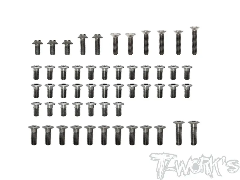 Tssu-Bd10-T-Lp 64 Titanium Low Profile Top Screw Set 54Pcs.( For Yokomo Bd10/Bd10 Lc ) 1