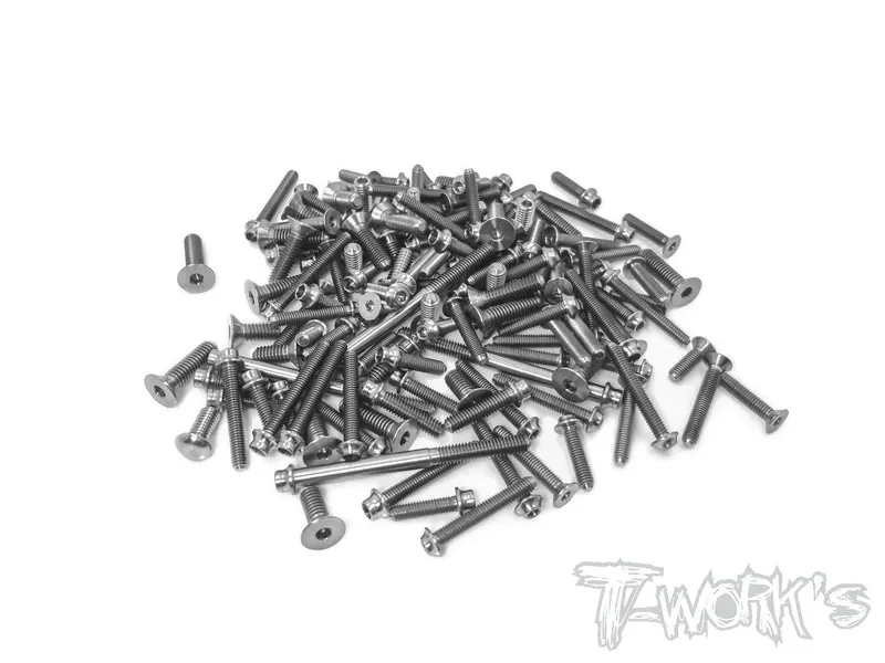 Tssu-D817-V2 64 Titanium Screw Set ( Ufo Head )135Pcs.( For Hb Racing D817 V2 ) 1