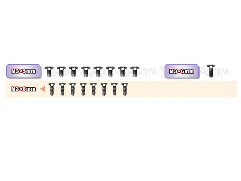 Tssu-X4-T-Lp	64 Titanium Low Profile Top Screw Set 17Pcs.( For Xray X4 ) 1