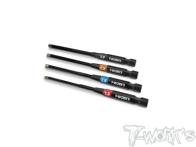 Tt-079-V2    T-Work's V2 Power Tool Hex Tips Set （1.5, 2.0, 2.5, 3Mm) 1