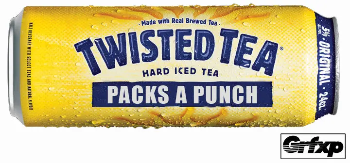 "Twisted Tea" Packs A Punch -Printed Slap Sticker Limited Edition 1